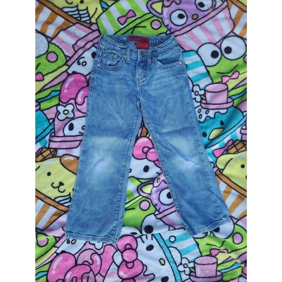 Vigoss Jeans Size 5 Kids Juniors Girls Boys Toddlers Sparkly Sequined Y2K Pants - Picture 1 of 7